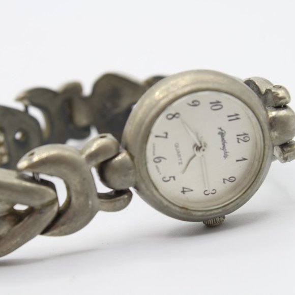 Vintage Afterthoughts Quartz Women’s Casual Classic Silver Tone Watch 90's - Picture 5 of 6